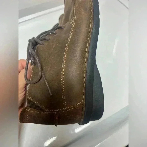 Clarks bendables upper Leather Ankle Boots Womans size 7.0 🤎brown color - Picture 1 of 13
